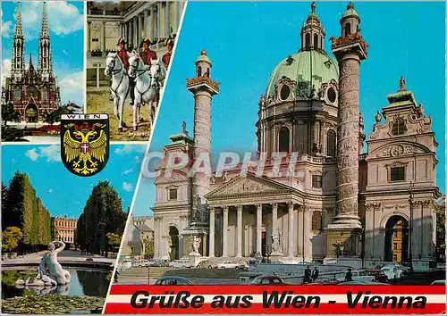 Cartes postales moderne Vienne Votivkirche Span Reitschule Militaria Chevaux