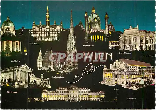 Cartes postales moderne Vienne Nocturnelle