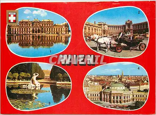 Cartes postales moderne Vienne Schloss Belvedere Hofburg Schloss Schoenbrunn Burgheater