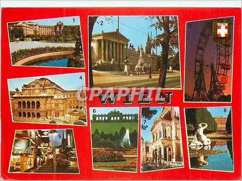 Cartes postales moderne Vienne Hofburg Palament Riesanrad Oper Gloriette Universitat