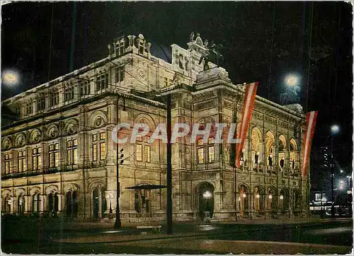 Cartes postales moderne Vienne Opera House et night
