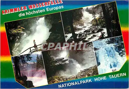 Moderne Karte Krimmier Wasserfalle die hochsten Europas im Nationalpark Hohe Tauren