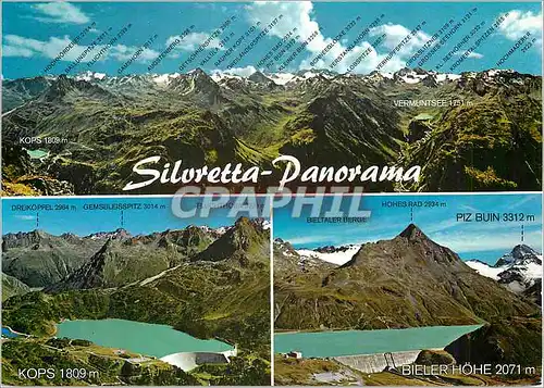 Moderne Karte Silvretta Panorama