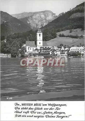 Cartes postales moderne Weissen Rossl am Wolfgangsee Da steht das Gluck vor der Tur