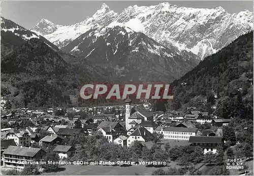 Moderne Karte Sohruns im Montaton mit Zimba Vorarlberg