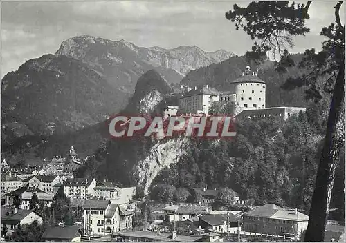 Moderne Karte Kufstein mit Festung und Kaisergebirge Tirol