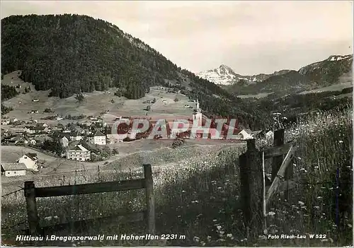 Moderne Karte Hittisau i Bergenzerwald mit Hoherr Ifen