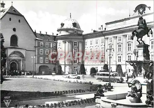 Moderne Karte Innsbruck Leopoldsbrunnen mit Holkirche u Hofburg