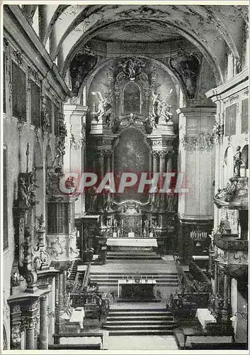 Moderne Karte Salzburg Erzabtei St Peter Blick in das Hauptschiff der Kirche