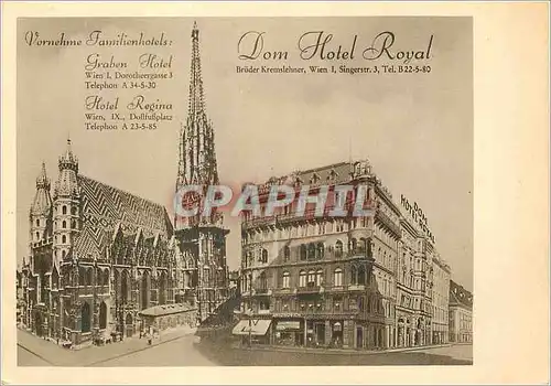 Cartes postales moderne Vienne Wien Dom Hotel Royal Vornehme Familienhotels
