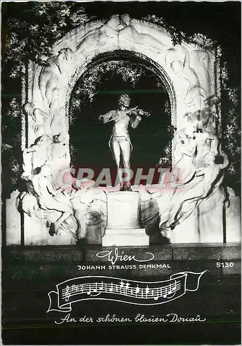 Cartes postales moderne Vienne Wien Johann Strauss Denkmal An der schonen Blanien Douain