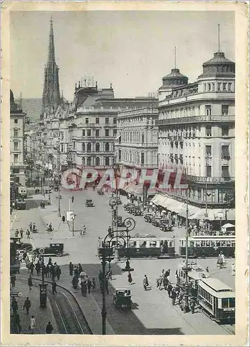 Cartes postales moderne Vienne Wien La Karntner Strasse Tramway