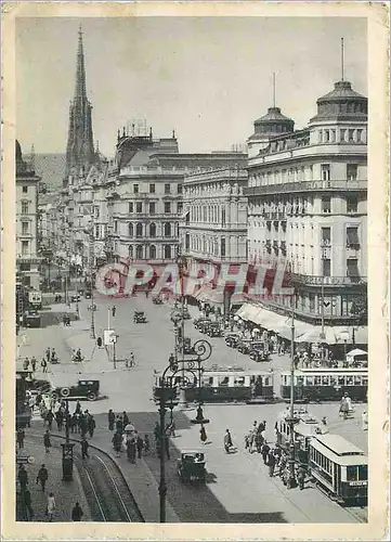 Moderne Karte Vienne Wien La Karntner Strasse Tramway