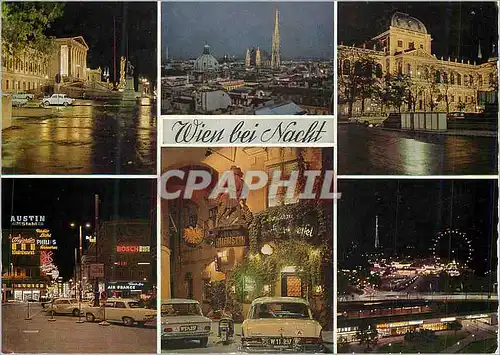 Cartes postales moderne Vienne Wien bei Nacht Vienne de nuit