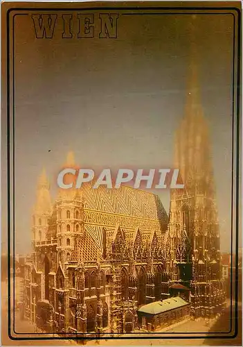 Cartes postales moderne Vienne Wien Karlskirche Rathaus Riesenrad Belvedere Stephansdom Oper SchloB Schonbrunn Spanische