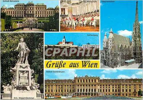 Cartes postales moderne Vienne Wien GruBe aus Wien Chevaux Militaria