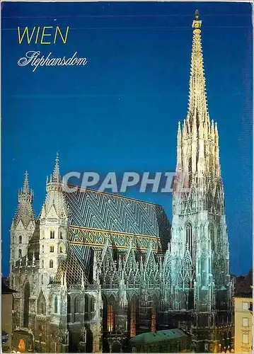 Cartes postales moderne Vienne (Wien) Cathedrale St Etienne Illuminee