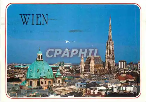 Moderne Karte Vienne (Austria) Cathedrale de St Etienne