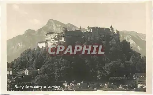 Moderne Karte Festung Hohensalzburg m Untersberg