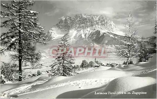 Moderne Karte Lermoos Tirol m Zugspitze