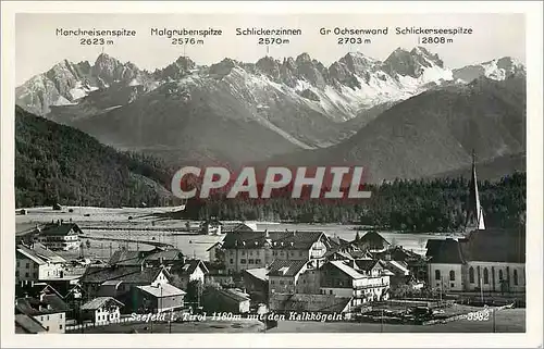 Cartes postales moderne Seefeld Tirol 1180 m mit den Kalkkogeln