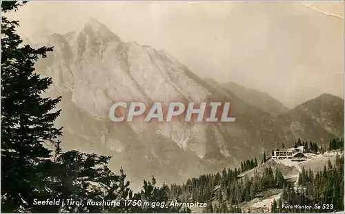 Moderne Karte Seefeld i Tirol Rosshutte 1750 m geg Ahrnspotze