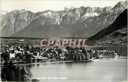 Moderne Karte Zell am See mit Steln Meer