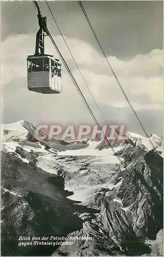 Moderne Karte Blick von der Patscherkofelbahn gegen Stubaiergletscher