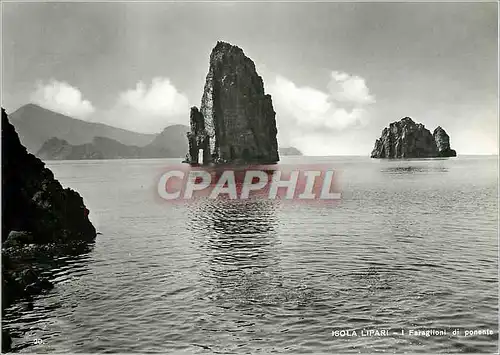 Moderne Karte Isola Lipari I Faraglioni di Ponento