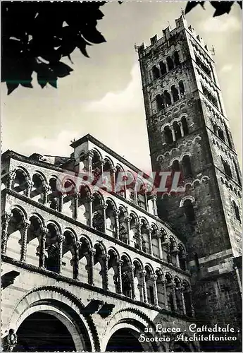 Moderne Karte Lucca Cattedrale Scotcio Architettonico