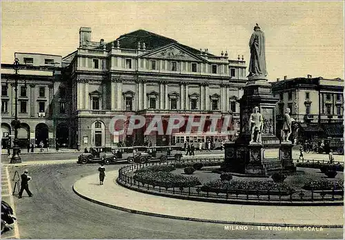 Cartes postales moderne Milano Theatre de la Scala Tramway