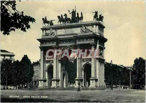 Moderne Karte Milano Arc de la Paix