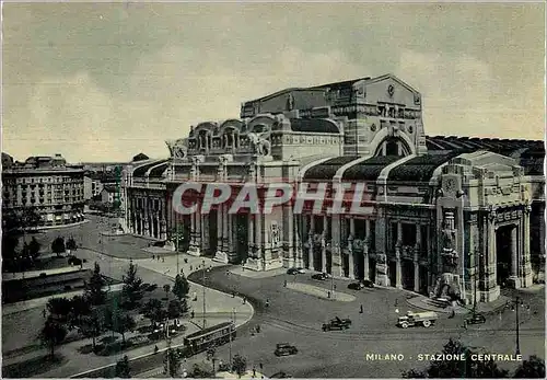 Cartes postales moderne Milano Gare Centrale Tramway
