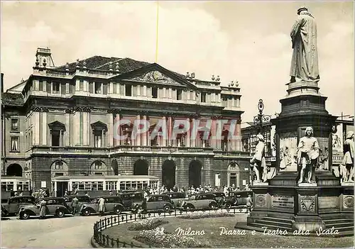 Moderne Karte Milano Piazza e Teatro alla Scala Tramway Automobile