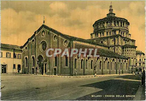 Moderne Karte Milano Piazza Eglise des Graces