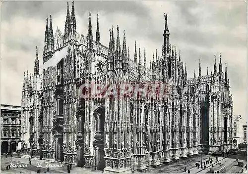 Cartes postales moderne Milano Il Duomo Tramway
