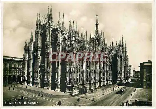 Moderne Karte Milano Il Duomo Tramway