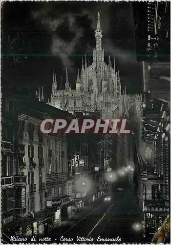 Cartes postales moderne Milano di Notte Corso Vittorio Emanuele