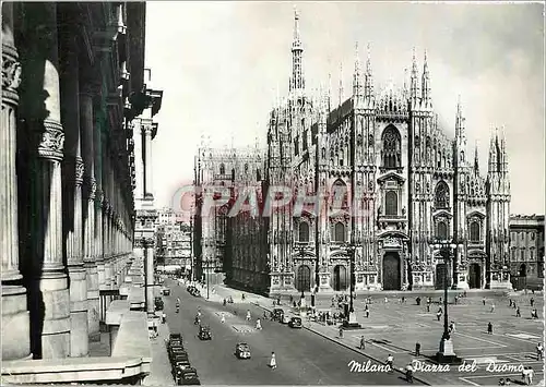 Moderne Karte Milano Piazza del Duomo