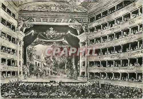 Moderne Karte Milano Interno del Teatro Alla Scala