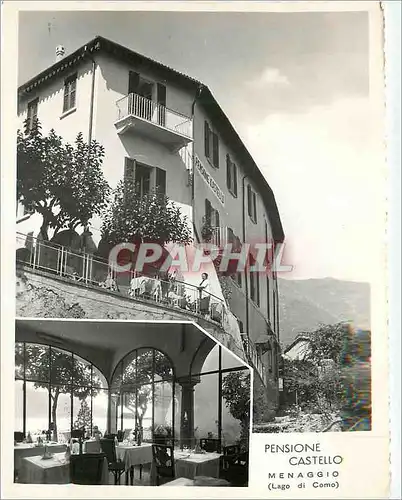 Moderne Karte Pensione Castello di Menaggio (Lago di Como)