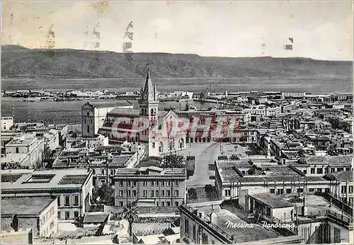 Moderne Karte Messina Panorama