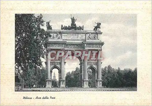 Moderne Karte Milano Arc de la Paix