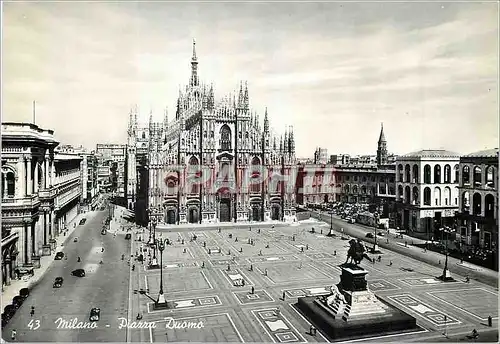 Moderne Karte Milano Piazza Duomo