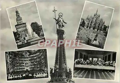 Cartes postales moderne Milano Vues de la Visite Touristique de la Ville
