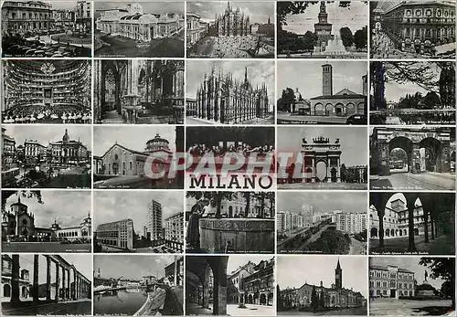 Moderne Karte Milano Principales vues artistiques