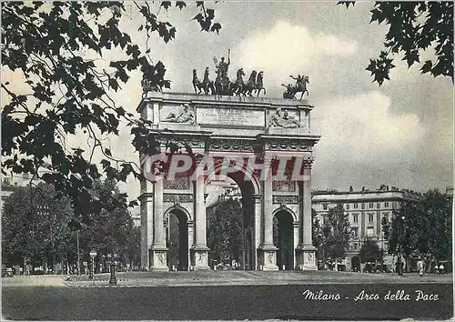 Moderne Karte Milano Arc de la Paix