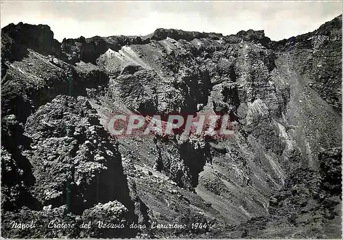 Moderne Karte Napoli Cratere du Vesure apres l'Eurption du 1944 Volcan