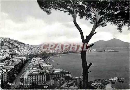 Moderne Karte Napoli Vue Generale