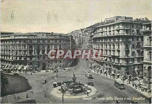 Cartes postales moderne Napoli Piazza della Borda e via Sanfelice